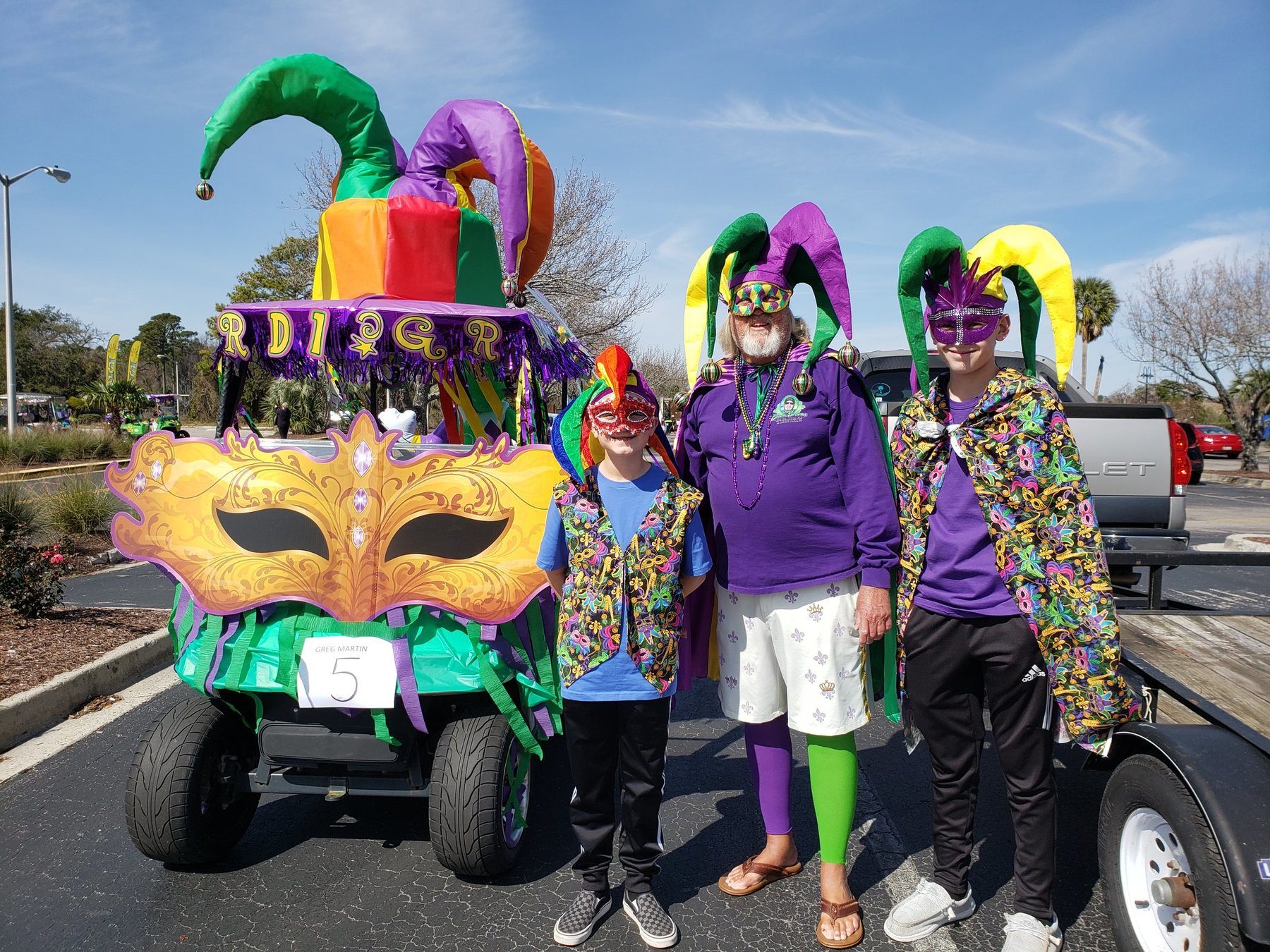 LuLus North Myrtle Beach Mardi Gras Golf Cart Parade